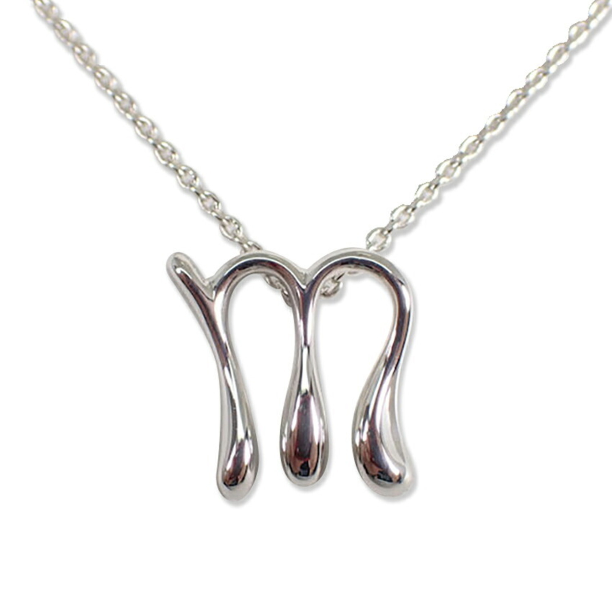 Tiffany & Co. 925 Initial "M" Pendant Necklace
